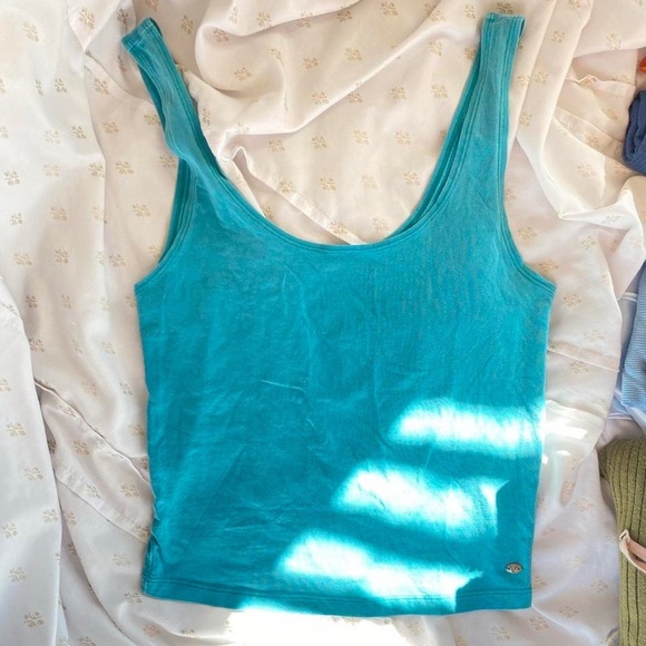 aerie Tops - Teal Blue aerie tank top in super soft silky cotton stretch collection material